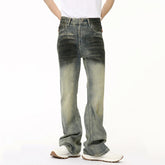 Hearujoy High Street Male Jeans Vintage Contrast Color Washing Pockets Straight Menwear Wide Leg Men's Denim Pants New 2024 9C6513
